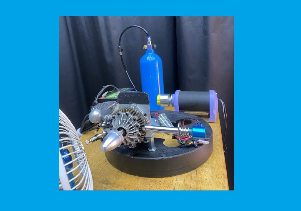 小型水素エンジン　デモ機（ロータリーエンジンと始動用機材セット） 1